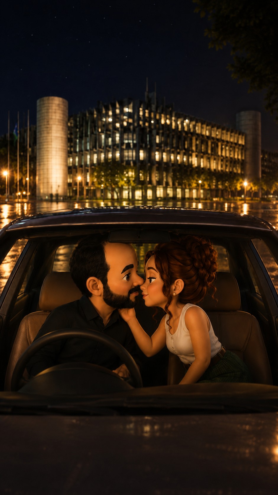 Thaís e André em uma viagem